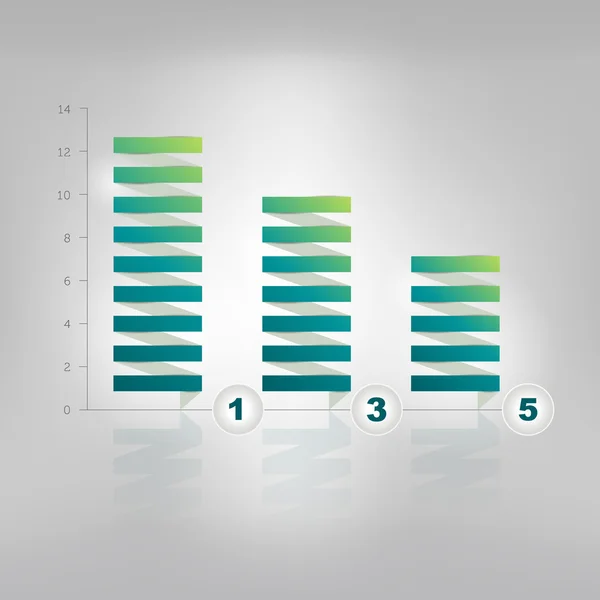 Ejemplo de gráfico de negocio. Gráfico de infografías . — Archivo Imágenes Vectoriales