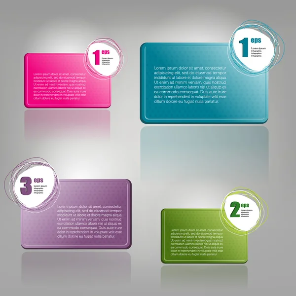 Set of Colorful Bubbles for Speech Vector Design. 1,2,3 steps text boxes. Infographic. — Stock Vector