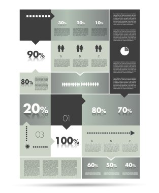 kutusu diyagramı, şablon. infographics modülü düzeni.