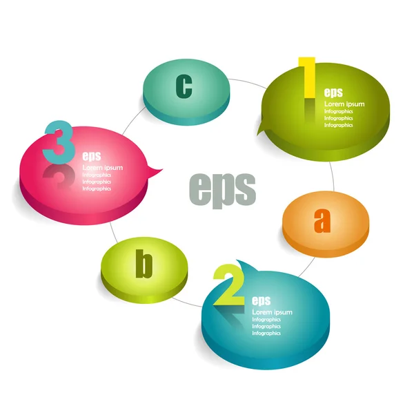 Diagrama de voz de círculo conectado. vector. Infografía . — Archivo Imágenes Vectoriales