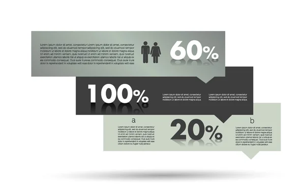 Rutan diagram, mall. Infographics modul system. — Stock vektor