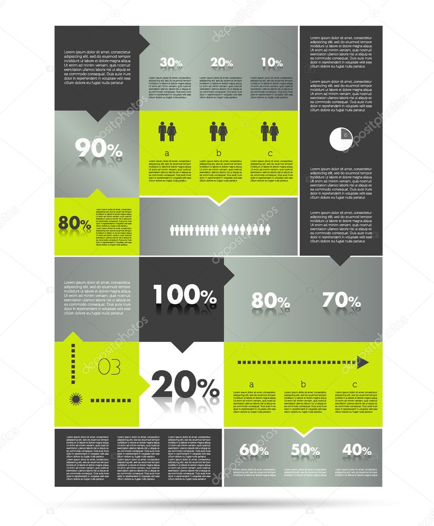 Box diagram, template. Infographics module scheme.