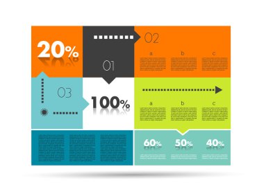 Diyagram için Infographics. konuşma grafik örneği. Web banner şablon.