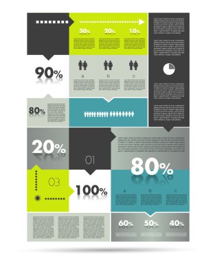 Diyagram için Infographics. konuşma grafik örneği. Web banner şablon.