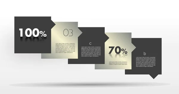 Diagrama de caixa moderno para infográficos. Gráfico do módulo vetorial . — Vetor de Stock