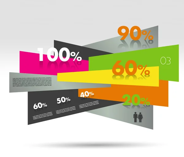 Satılık kutusunu Diyagram için Infographics. konuşma kabarcık grafiği. — Stok Vektör