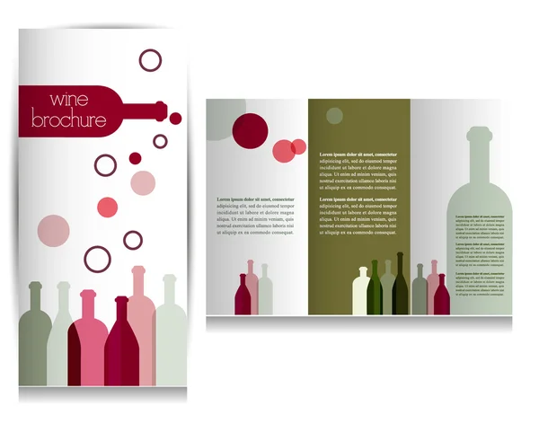 Wine menu flyer. — Stock Vector
