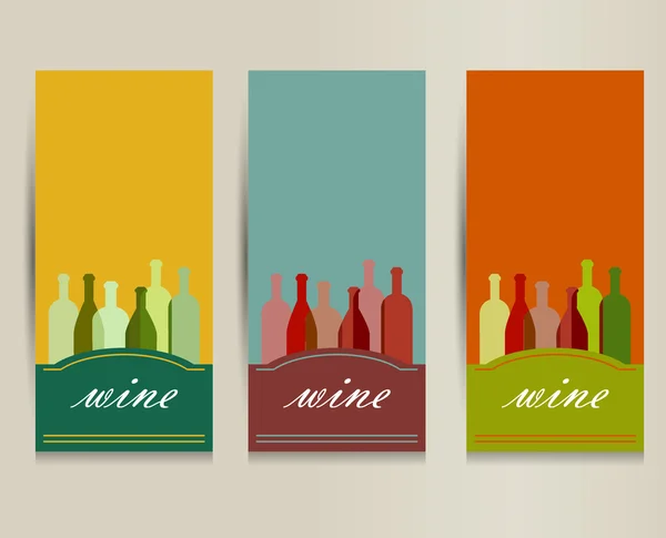 Folleto del menú del vino . — Vector de stock