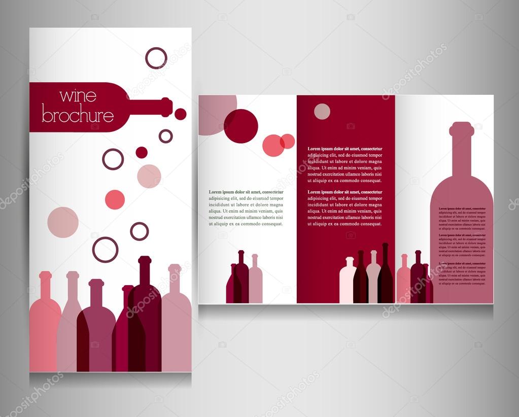 Wine menu flyer.