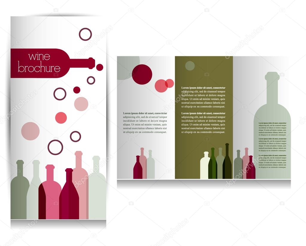 Wine menu flyer.