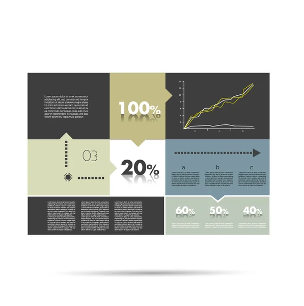 Sale box diagram for infographics. Speech bubbles chart. — Stock Vector