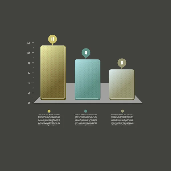 Ejemplo de gráfico para infografías . — Archivo Imágenes Vectoriales