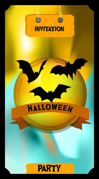 Carte d'invitation d'Halloween. Vecteur vintage . — Image vectorielle