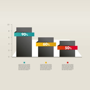 infographics için basit bir diyagram. modern tasarım şablonu. minimalist vektör afiş.