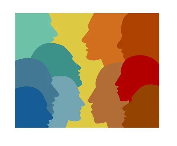 kafa konuşma profili. vektör çizim.