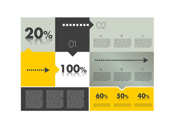 Диаграмма коробки для инфографии
.
