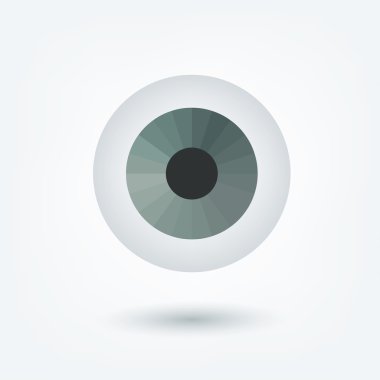 Eyeball 3 D icon. Vector sign medical shape. clipart