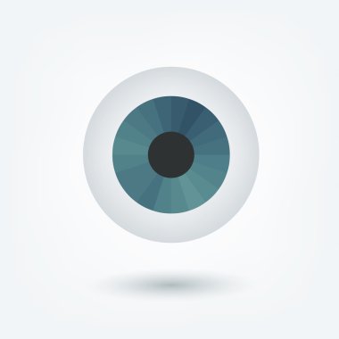 Eyeball 3 D icon. Vector sign medical shape. clipart