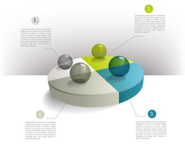 küp infographics şablonu.