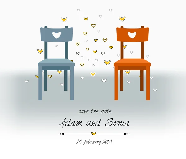 Une invitation de carte de mariage. Regroupement vectoriel Illustration . — Image vectorielle