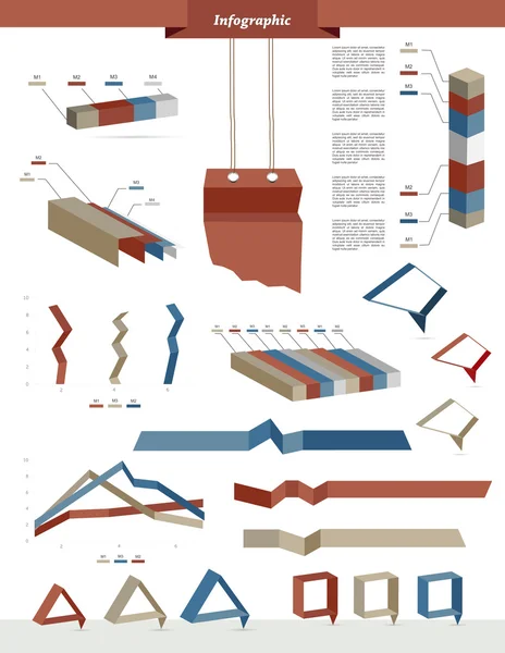 Infografiki zestaw elementów. — Wektor stockowy