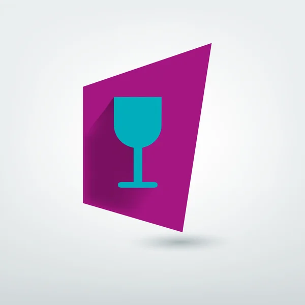 Modern vector icon. Glass wine sign element. — Stock Vector