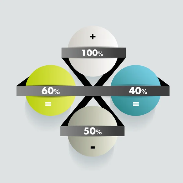 Modello di infografica circolare . — Vettoriale Stock