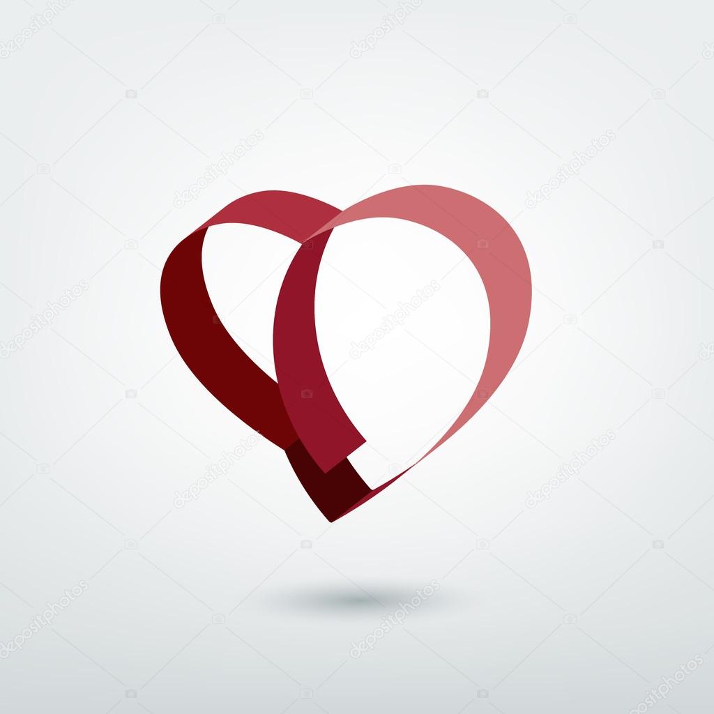 Modern stylized icon. Heart shape. Vector sign.