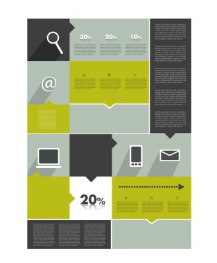 Modern infographics diyagramı. metin alanı kutusu. Web veya baskı afiş şablon.