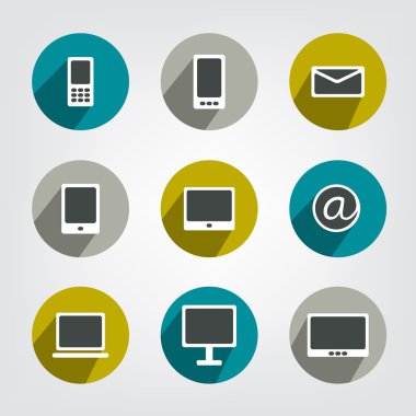 iletişim Icon Koleksiyonu. telefon simgesi.