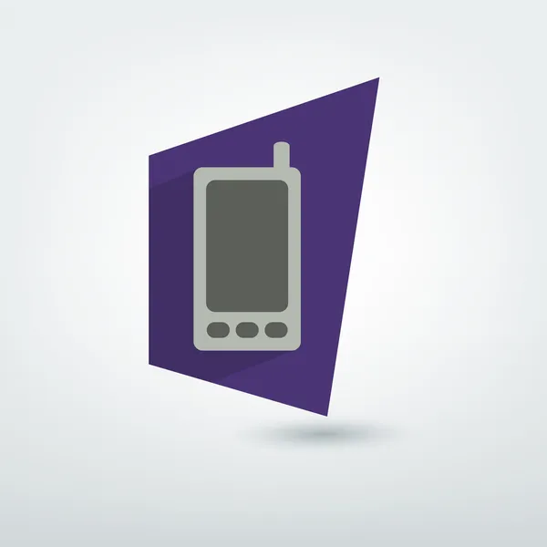 Modern icon. Shadow mobile vector pictogram — Stock Vector