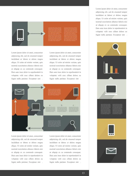Infografiken setzen Elemente. Vektor-Design-Vorlage. Diagramme, Grafiken und Sprechblasen für Print oder Webseite. — Stockvektor