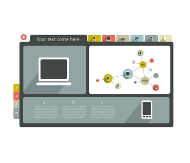 Modern Web sitesi şablonu. renkli minimalist seçeneği afiş. vektör çizim. kutusu diyagramı. blog, oyuncaklar arka plan.