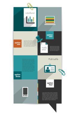 Modern Web sitesi şablonu. renkli minimalist seçeneği afiş. vektör çizim. kutusu diyagramı.