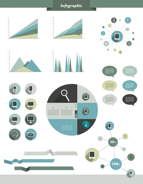 Info-Grafiken setzen Elemente. — Stockvektor