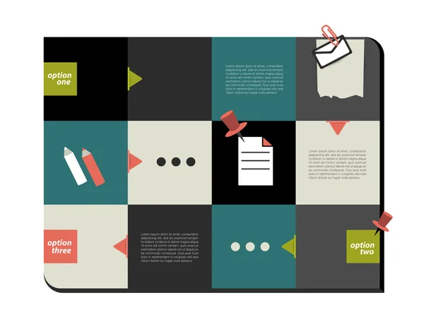 Moderne Infografik-Box-Diagramm kann für den Geschäftsbericht verwendet werden. Web- oder Print-Banner, Vorlage. einfach minimalistisches Optionsgrafik-Design. Vektorillustration. — Stockvektor