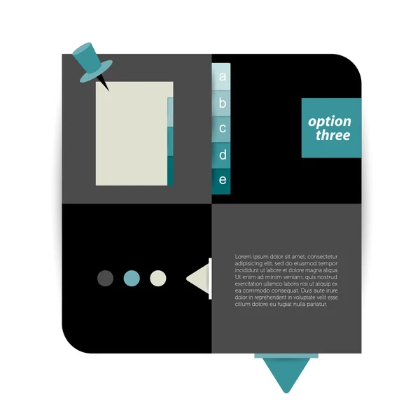 Moderne infographic vak diagram kan worden gebruikt voor jaarlijkse verslag. Web of print banner, sjabloon. gewoon minimalistische optie grafisch ontwerp. vectorillustratie. — Stockvector