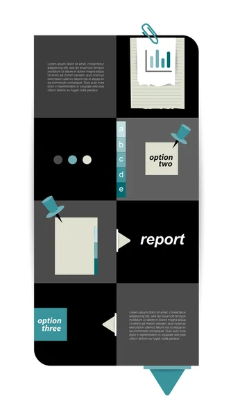 Modern infographic box diagramot az éves jelentés is használható. webes vagy nyomtatott banner, sablon. egyszerűen minimalista lehetőség grafikai tervezés. vektoros illusztráció. — Stock Vector