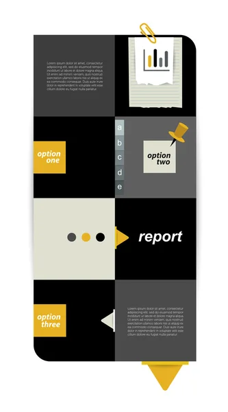 Modern infographic box diagram can be used for annual report. Web or print banner, template. Simply minimalistic option graphics design. Vector illustration. — Stock Vector
