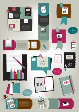 öğeleri office web şablonu için Infographics of ayarla.