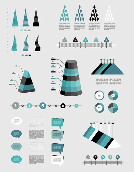 Infographics set elementen. — Stockvector
