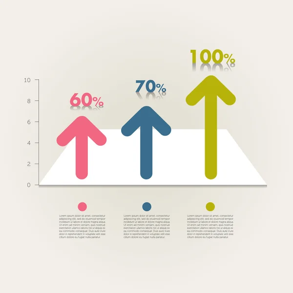 Beispieldiagramm, Grafik. Infografik Datenvisualisierung. — Stockvektor