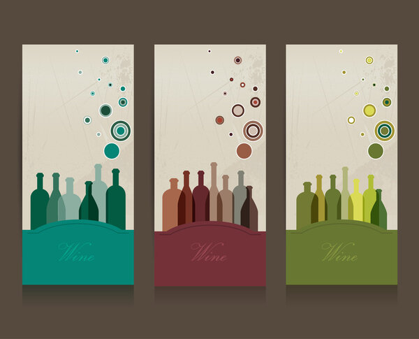 Wine flyer. Vector illustration.