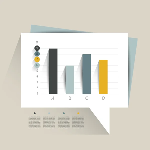 Ejemplo de gráfico de diseño plano empresarial. Gráfico de infografías . — Vector de stock