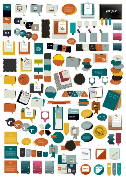 koleksiyon çeşitli renkli düz konuşma kabarcıklar.