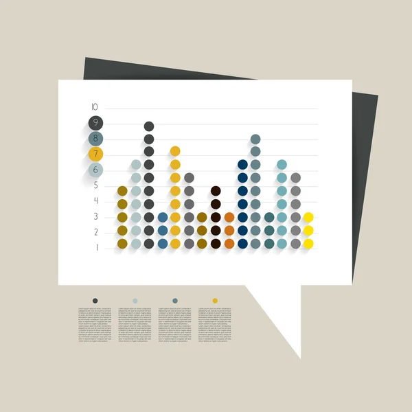 Esempio di grafico di business flat design. Grafico infografico . — Vettoriale Stock