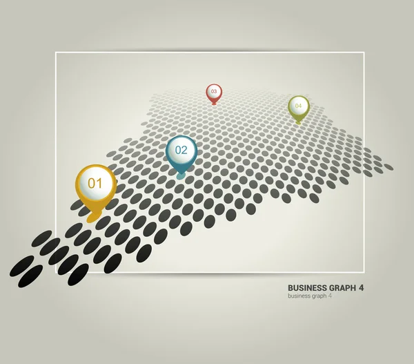 Grafico di tendenza può essere utilizzato per la presentazione grafica info, progettazione del catalogo, relazione annuale, layout della brochure, pagina web, concetto di copertina. Schema progressivo minimalista, schema . — Vettoriale Stock