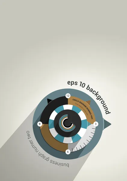 Cirkel infographic diagram. modern platt rund system för utskrift eller webbsida. trend varumärke färg layout. — Stock vektor