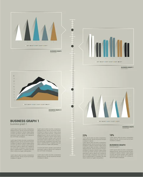 Infographic sida med diagram och textfält. exklusiva business layout. — Stock vektor