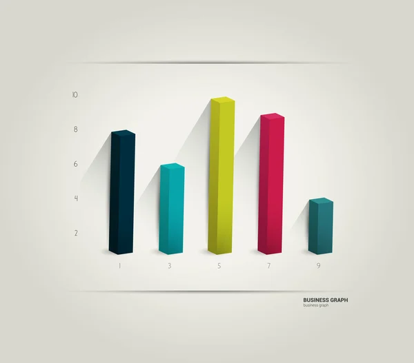Ejemplo de gráfico de diseño plano empresarial. Gráfico de infografías . — Vector de stock